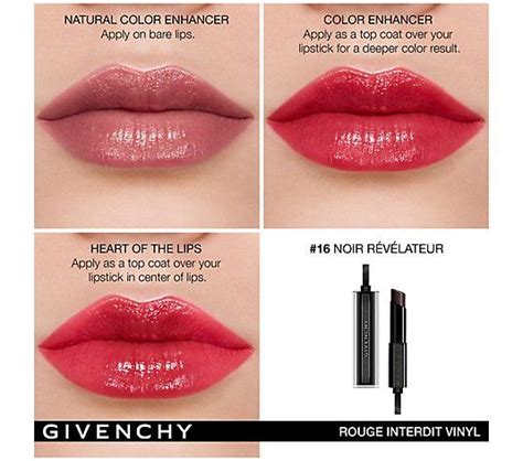 givenchy rouge interdit|Givenchy rouge interdit temptation black.